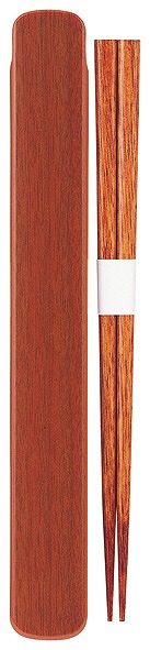 Lacquered Chopsticks & Case Set (M) Zelkova Serrata#塗箸・箸箱セット（中）けやき